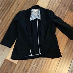 Quarter Sleeve Black Suit Jacket